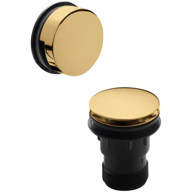 Balterley ClickClack Push Button Overflow Bath Waste Baths up to 13mm Thick Metallics unisex