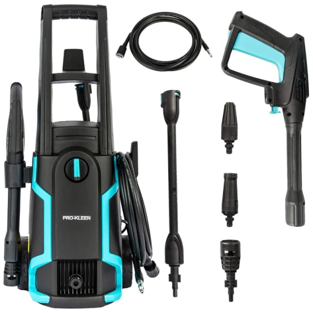 ProKleen Electric Pressure Washer Power Cleaner for Patio & Car 1.6kW 135 Bar Black