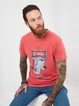 Joe Browns Pool Shark Tee - Red, Size L, Men
