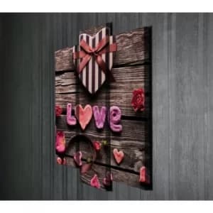 UC001 Multicolor Decorative Canvas Painting (3 Pieces)