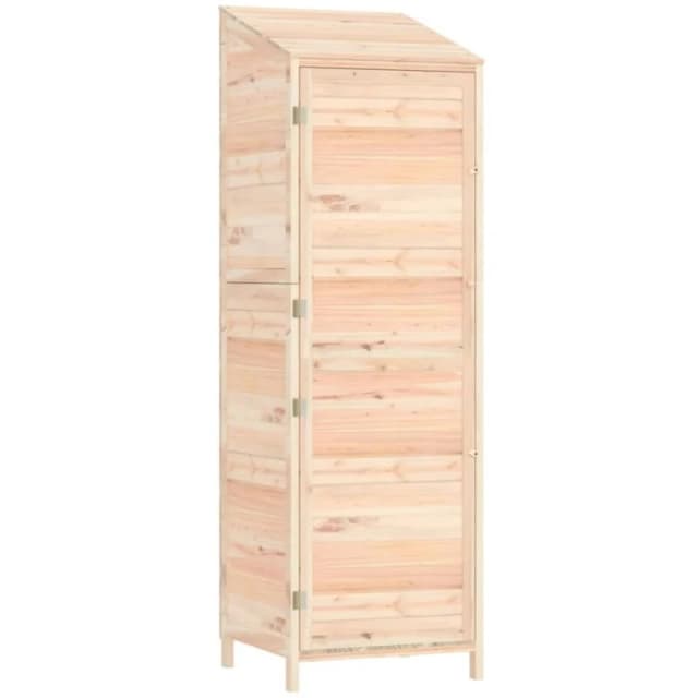 vidaXL Garden Shed 55x52x174.5cm Solid Wood Fir, Brown 152186