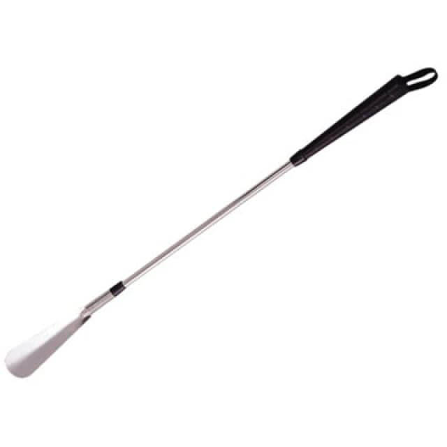 Loops Long Metal Shoe Horn - 61cm Long Shoe Remover Tool - Easy Grip Handheld Aid Multi