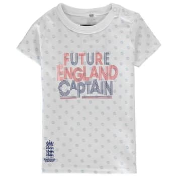 England Cricket Cricket Crew Neck T Shirt Infant Boys - White