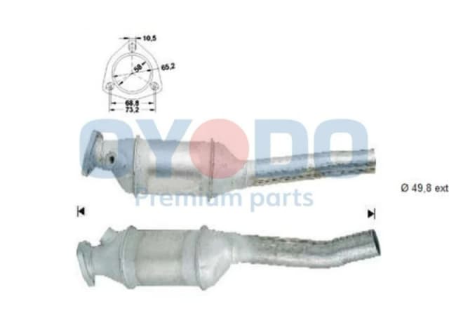 Oyodo 10N0040-OYO Catalytic Converter with fastening/mounting material Catalyst Converter (429)