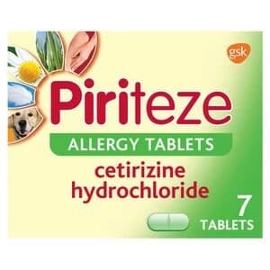 Piriteze Allergy Tablets 10mg 7 pack