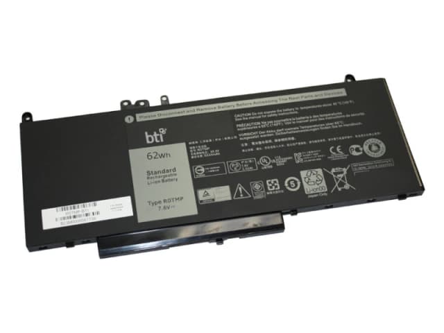 BTI BTI 62Wh 4 cell WTG3T compatible battery for DELL LATITUDE E5550 LATITUDE E5450 R0TMP-BTI