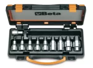 Beta Tools 920PE/C10 10pc 1/2" Square Drive Hexagon Bit Socket Driver Set (Case)