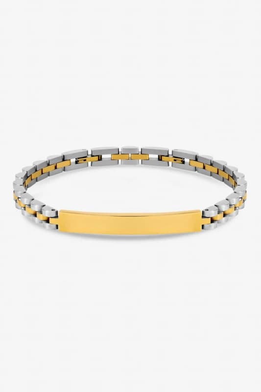 Inicio Mens Waterproof Linked Bracelet - Gift Pouch Silver male One Size