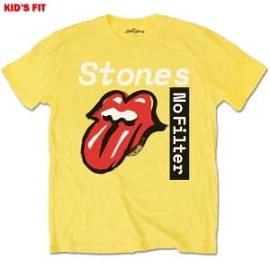 The Rolling Stones - No Filter Text Kids 11 - 12 Years T-Shirt - Yellow