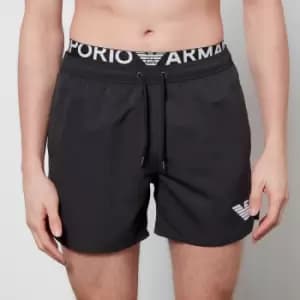 Emporio Armani Mens Logo Band Swim Shorts - Black - IT 50/L