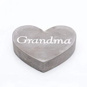 Thoughts Of You Graveside Concrete Heart - Grandma