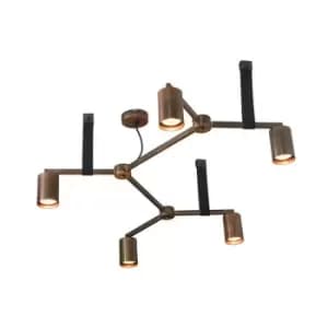 Larissa Lighting - Larissa Marousi Ceiling 5 Light Metal Copper Rusty