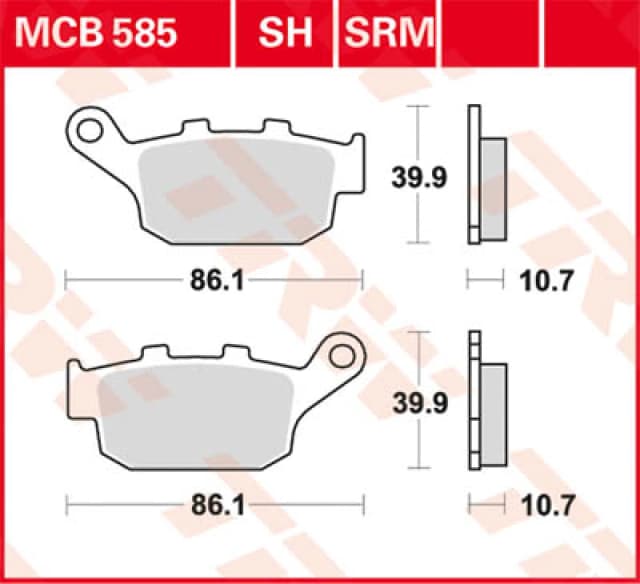 TRW Lucas Sintered lining MCB585SH