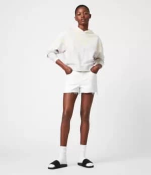 AllSaints Womens Pippa Tie Dye Hoodie, Yellow/lilac, Size: 10