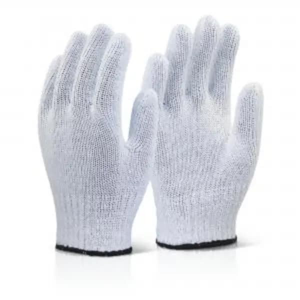 Beeswift Mixed Fibre Gloves Light Weight White Box of 240 MFGNW BESWMFGNW
