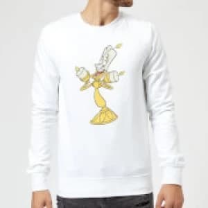 Disney Beauty And The Beast Lumiere Distressed Sweatshirt - White
