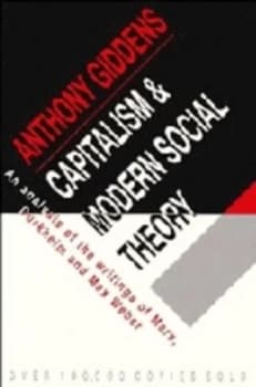 Capitalism and Modern Social Theory by Anthony Giddens Paperback