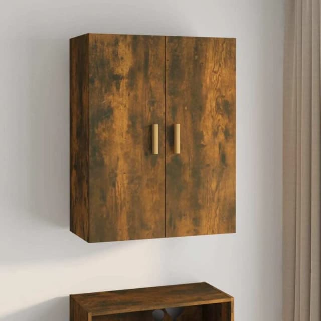 Vidaxl Hanging Wall Cabinet Smoked Oak 69.5X34X90 Cm, Brown 817381