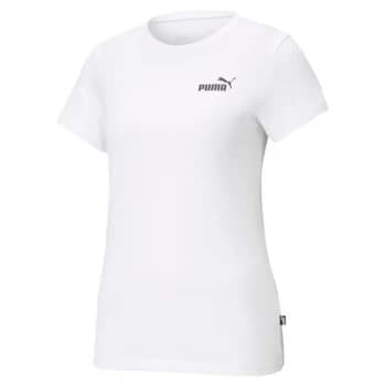 Puma Small Logo T Shirt Ladies - White