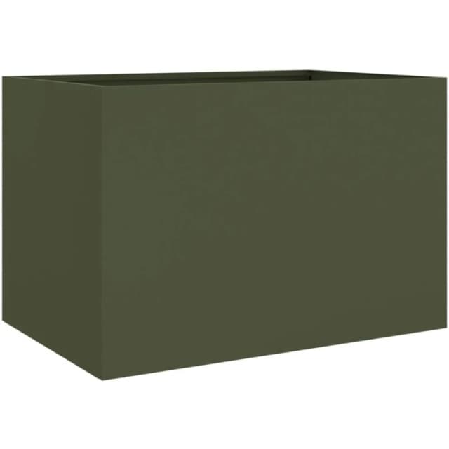 VIDAXL Planter Olive Green 62x47x46cm Steel Vidaxl 8721012364622