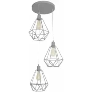 Helam Karo Cluster Pendant Ceiling Light Grey 32cm