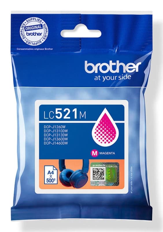 Brother LC521M Magenta Ink Cartridge (Original)