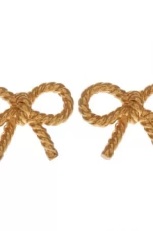 Ladies Olivia Burton Gold Plated Sterling Silver Vintage Bow Earrings OBJ16VBE01