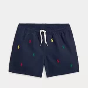 Ralph Lauren Boys Swimming Shorts - Navy Multi - 14-16 Years