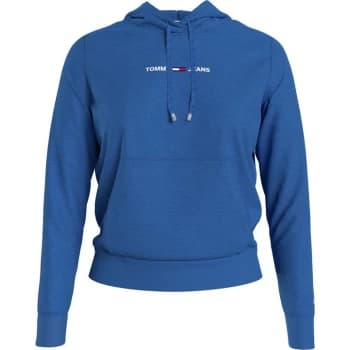 Tommy Jeans Linear Logo Hoodie - C45 GULF Blue