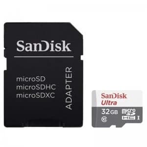 SanDisk 32GB Class 10 Ultra Micro SD Card with Adapter