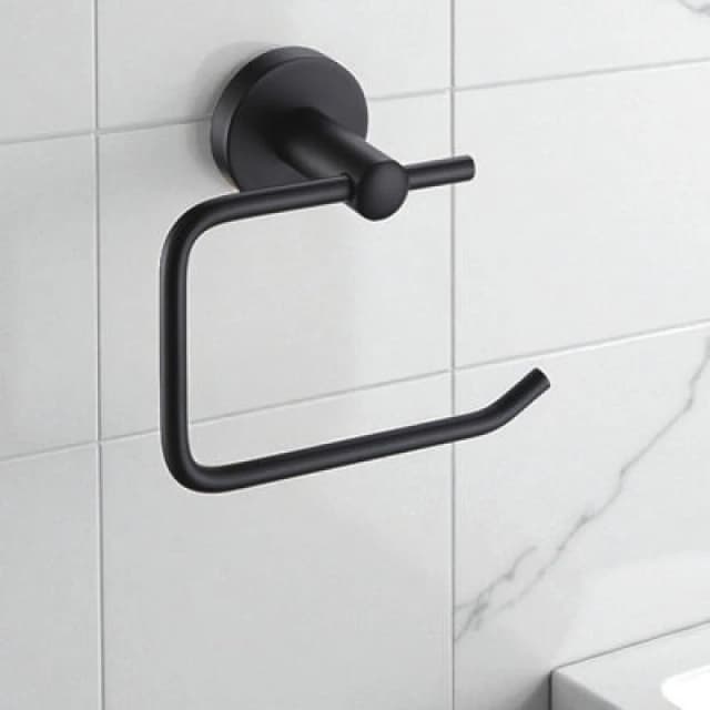 Showerdrape Modernity Black Steel Wall Mounted Toilet Roll Holder