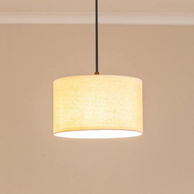 ValueLights Eva Natural Linen Fabric Ceiling Floor Table Small Drum Lamp Shade with LED Bulb White