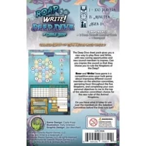 Roar and Write Deep Dive Sheet Pack Board Game