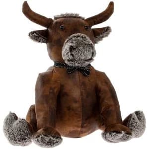 Lesser & Pavey Faux Leather Bull Sitting Doorstop