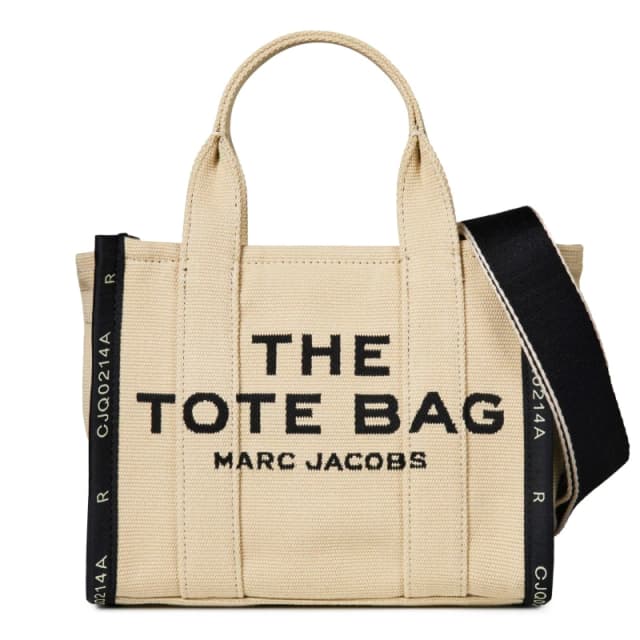 Marc Jacobs The Jacquard Mini Canvas Tote Bag - Warm Sand Beige V98J2 Unisex