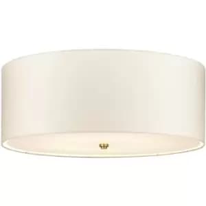 Netlighting Fletcher 26" Flush Ceiling Light with Aged Brass Finial