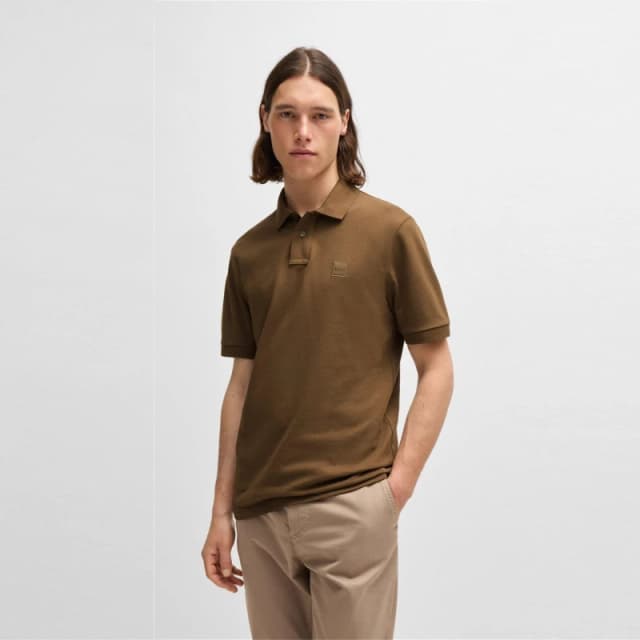 Boss Passenger Piqu Polo Top - Brown Brown S