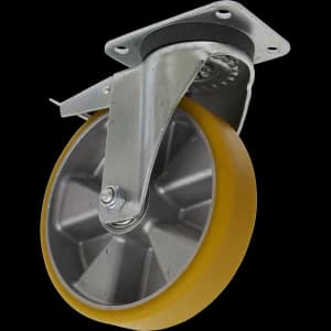 Sealey Swivel Plate Total Lock Castor Polyurethane 200mm