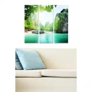 MDF93519010 Multicolor Decorative MDF Painting (3 Pieces)