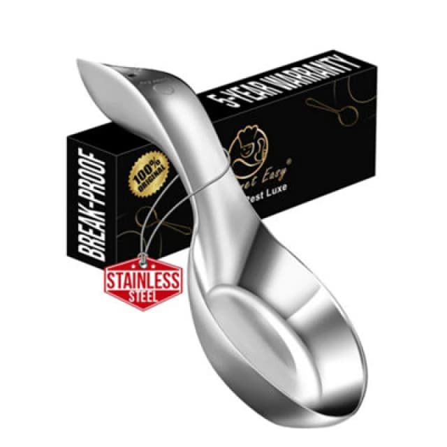 Gourmet Easy Break-Proof Stainless Steel Spoon Rest - Silver