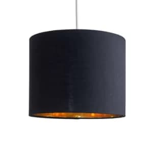 Reni Small Pendant Shade in Black and Gold