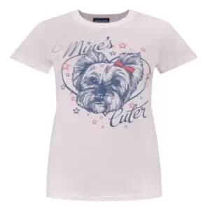 Junk Food Womens/Ladies MineA's Cuter T-Shirt (S) (Pale Pink)