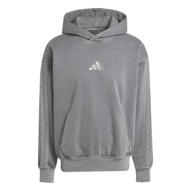 adidas ALL SZN Fleece Washed Hoodie Mens Washed Grey male S