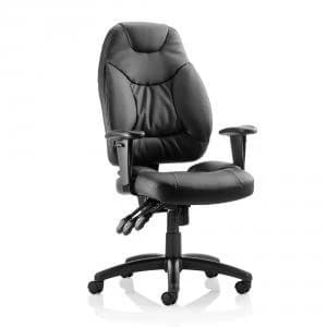 Sonix Galaxy Task Operator Chair With Arms Leather Black Ref OP000068