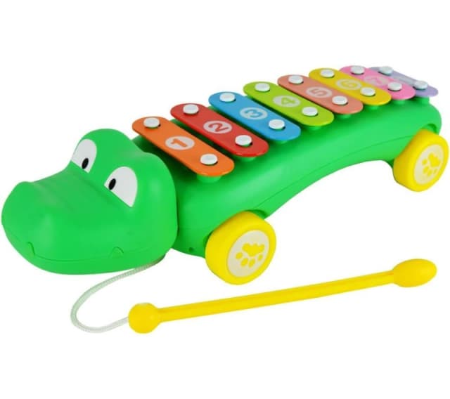 LITTLE STAR LS1001 Crocodile Pull Along Xylophone 5060742472096
