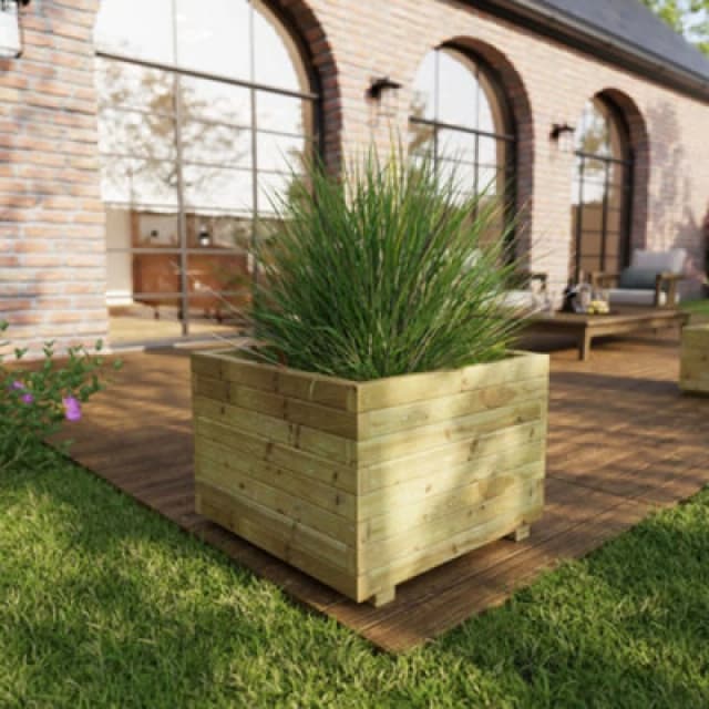 Cerland Baroque Outdoor Square Wooden Planter 30Cm