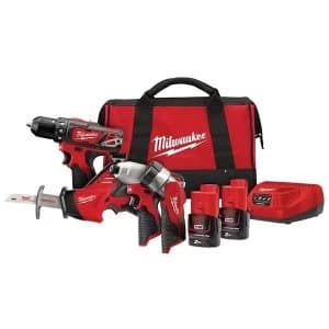 Milwaukee Power Tools M12 BPP4A-202C 4 Piece Kit 12V 2 x 2.0Ah Li-ion