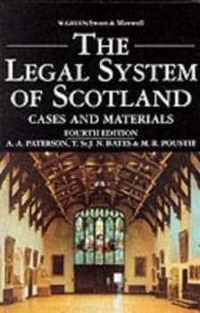 The Legal System of Scotland by A. a Paterson Paperback