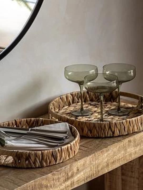 Crossland Grove Canyon Oval Basket Handle Natural Set Of 2, Brown 5061087224005