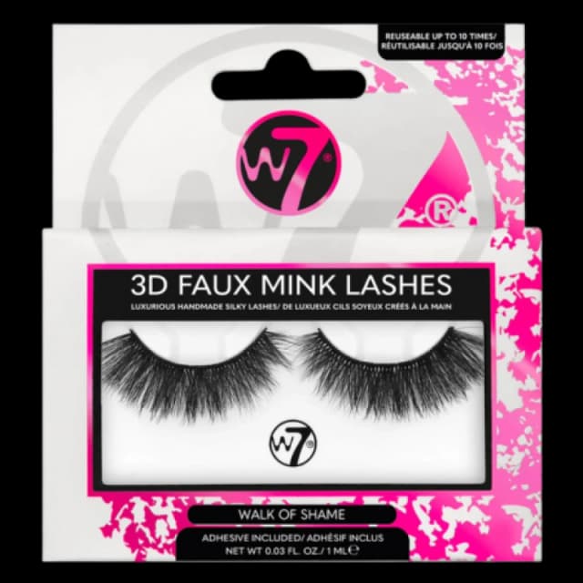 W7 3D Faux Mink Lashes Walk of Shame False Eyelashes WOF-413782